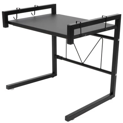 Schwarz Teleskop Mikrowelle Rack Küche Lagerung Regal Multifunktionale DO - Bild 1 von 4