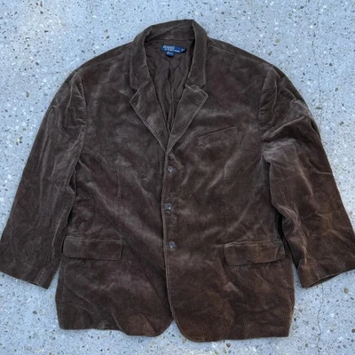 Polo Ralph Lauren Blazer Mens 4XL Brown Corduroy Sport Coat Lined Notch Lapel - Image 1 of 4
