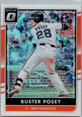 2016 Donruss Optic Buster Posey Holo San Francisco Giants #155 - Image 1 of 2