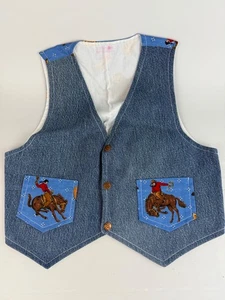 Vintage West Cal 45 Kinder Denim Rodeo Western Cowboy Weste * 4T/5T - Bild 1 von 6