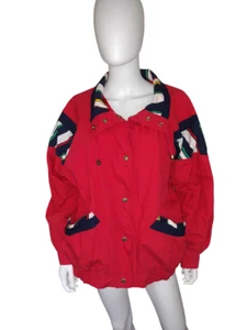 Vintage 90's Current Sceen Red Windbreaker Womens Size Large - Picture 1 of 6