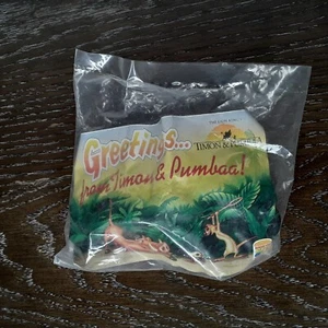 Vintage 90's Burger King Kids Club Toy Walt Disney Lion King Timon & Pumbaa NIB - Picture 1 of 3