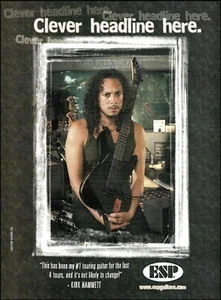 Metallica Kirk Hammett Signature ESP guitar advertisement 8 x 11 ad print - Picture 1 of 3
