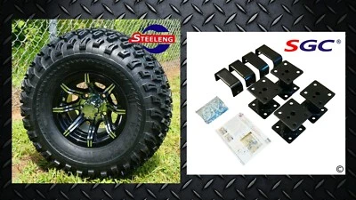 EZGO MARATHON ELECTRIC GOLF CART 4" LIFT KIT + 10" WHEELS and 22" A/T TIRES  - Image 1 of 4