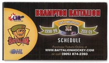 2008-09 Brampton Battalion OHL Hockey Schedule !!! Tim Hortons