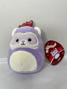 Squishmallows Official Kellytoy 5 Inch Valentines Lyle the Purple Ferret Plush - Picture 1 of 8