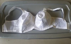 Vtg New NWT NOS Goddess Style 110 Bra White & Peach - Picture 1 of 10