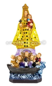 CARIDAD EL COBRA CON CAPA ESTATUA DE 12" PULGADAS NUESTRA DAMA DE CARIDAD CON CAPA - Imagen 1 de 4