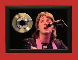 Paul McCartney Silly Love Songs Poster Art Framed 45 Gold Record Display - Picture 1 of 4