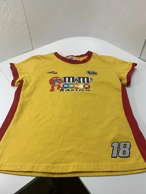 Camisa vintage M&M NASCAR para damas Kyle Busch talla grande amarilla y roja Foto 1 de 4