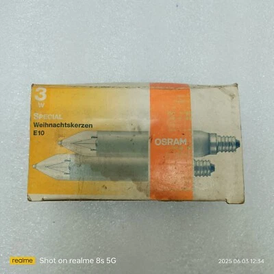 OSRAM SPECIAL WEIHNACHTSKERZEN E10 3W 15V LOT OF 10 FREE FAST SHIP - Image 1 of 4