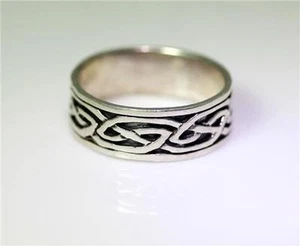 Schöner Sterling Silber keltischer Knoten Bandring Größe 11,75 - 8506 - Bild 1 von 3