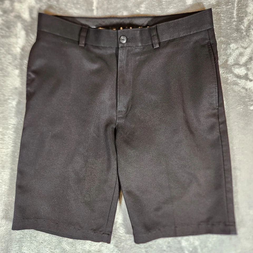 Shorts Grand Slam masculino 32X10 preto bolsos de golfe chino ajuste moderno - Imagem 1 de 4