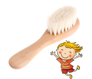 Wooden Handle Brush Baby Hairbrush Newborn Hair Brush Infant Comb Head Massager - Picture 1 of 3