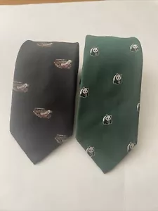 Bert Pulitzer 50-60s GIMBELS East Necktie Tie Coaches And Panda Vintage - Picture 1 of 4