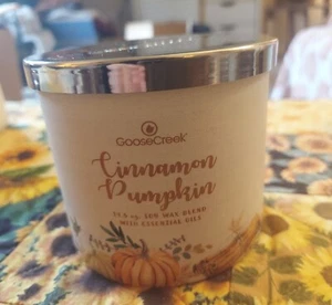 Goose Creek Candle Co, 3 Wick, CINNAMON PUMPKINS, 14.5 OZ, NEW - Picture 1 of 4