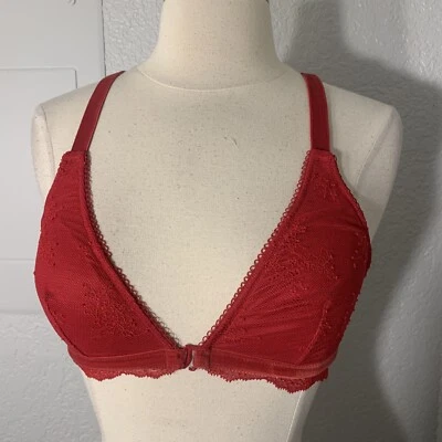 Vintage Victoria’s Secret Red Wireless Padded Front Hook Adjustable Bra, Size S - Image 1 of 4