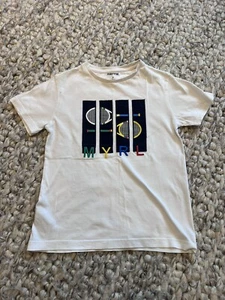 Boys Mayoral White Tennis print short sleeve t shirt age 8 years VGC - Picture 1 of 2