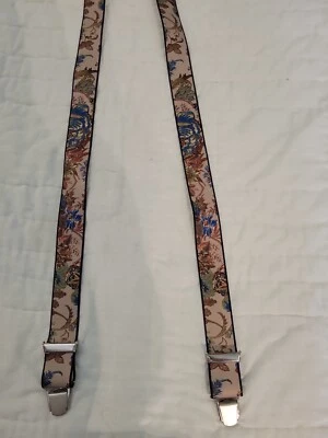 Tirantes ajustables de diseño francés de colección para hombre, azul 38 pulgadas Foto 1 de 4