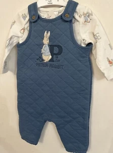 Body recién nacido Peter Rabbit & Friends peto azul y crema manga larga - Imagen 1 de 5