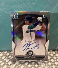 2023 Bowman Draft Jonny Farmelo 1st Chrome Refractor Auto /499~Mariners Prospect