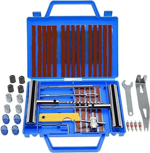 Kit de reparación de neumáticos 46 piezas, kit de tapones de neumáticos de alta resistencia con kit de parche universal para neumáticos - Imagen 1 de 13