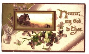 Libro Tuck ilustrado Nearer My God To Thee 6218, circa 1905 - Imagen 1 de 6