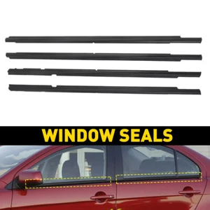 4/Set LH RH 5727A005 Window Weatherstrip Seal Belt Molding For Mitsubishi Lancer - Picture 1 of 12
