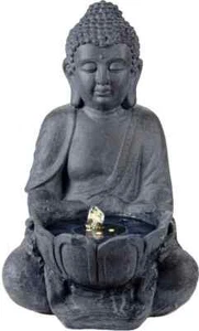 SOLAR GARTENBRUNNEN BUDDHA SPRINGBRUNNEN ZIER BRUNNEN GARTEN SOLAR WASSERSPIEL - Bild 1 von 1