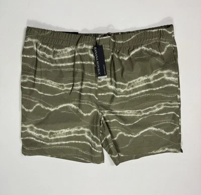 "Panana Republic Pantalones Cortos Híbridos Para Hombre XL Verde Nuevo con Etiquetas 7"" Entrepierna Rendimiento Elástico" Foto 1 de 4