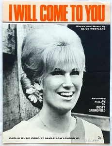 Dusty Springfield - I Will Come To You 1968 Original UK Sheet Music - Scarce - Picture 1 of 1
