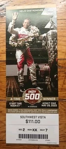 Biglietto Indianapolis Indy 500 2022 Stub Helio Castroneves Marcus Ericsson bello - Foto 1 di 3