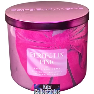 Bath & Body Works Perfect In Pink Scented 3 Wick Large Candle NEW - Picture 1 of 2