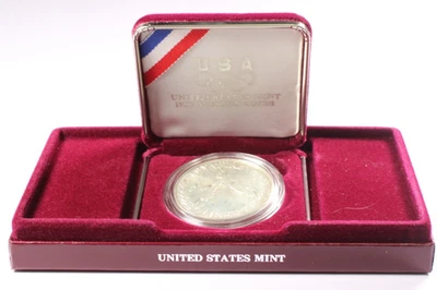 1988-S US Mint Olympic Commemorative Proof Silver Dollar W/Box & COA - Image 1 of 4