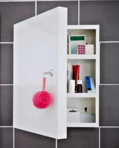 VTG retro IKEA Discontinued ATRAN Lockable White Metal Wall Cabinet Medicine - Picture 1 of 7