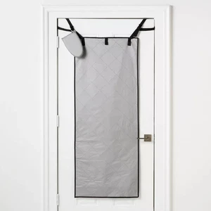 Almohadilla de vapor bolsa de ropa cremallera guante/almohadilla 24"x 60" correas ajustables negro/plateado - Imagen 1 de 5