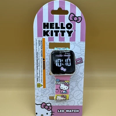 Reloj Digital Hello Kitty LED HK4161 Rosa Juvenil - NUEVO Foto 1 de 4