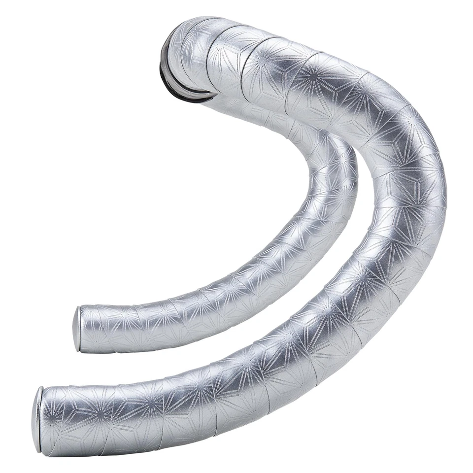 Supacaz Bicycle Cycle Bike Bling Bar Tape Platinum + Ano Platinum Plugs - Image 1 of 1