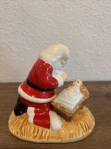 1988 RR Kniender Weihnachtsmann betet über Jesuskind Vintage Roman Inc. - Bild 1 von 7