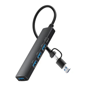 5 in 1 USB C/USB Hub Dongle 3xUSB2.0+1xUSB3.0+1xType C Adapter for Laptops - Picture 1 of 8