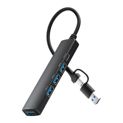 5 in 1 USB C/USB Hub Dongle 3xUSB2.0+1xUSB3.0+1xType C Adapter for Laptops - Image 1 of 4