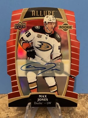 2019-20 Upper Deck Allure #72 Max Jones /349 Red Rainbow Autographs Auto - Image 1 of 2