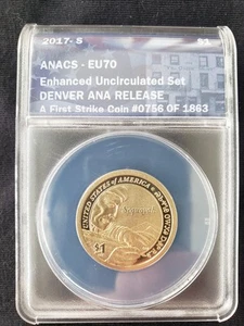 2017 Enhanced Uncirculated Sacagawea $ ANACS EU70 | First Strike Denver ANA - Picture 1 of 3