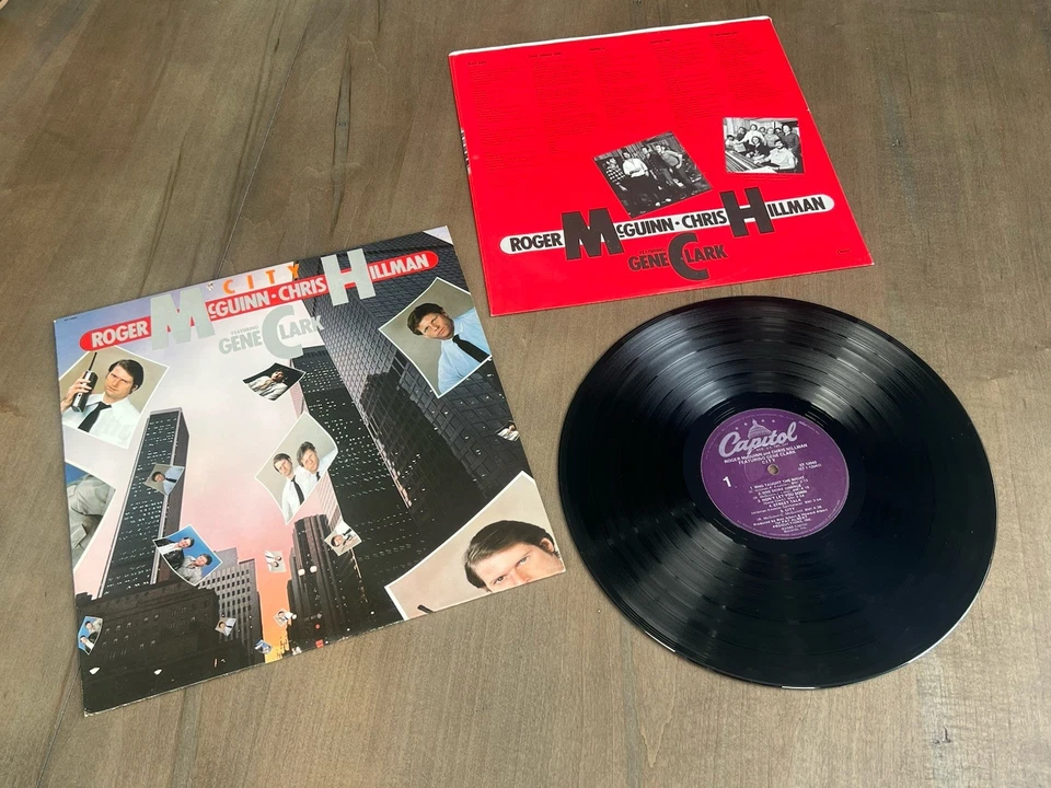 Roger McGuinn & Chris Hillman City ST-12043 1980 Capitol LP EX/EX w/Lyrics - Image 1 of 4