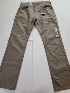 Levis Jeans Mens 32x34 Tan 559 Relaxed Straight White Tab Baggy Workwear Grunge - Picture 1 of 10