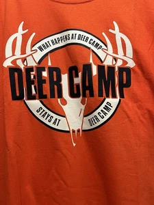 Deer Camp T-Shirt XL Fruit Of The LOOM, Heavy Ctton HD, - Bild 1 von 13