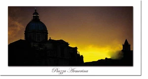 CARTOLINA SICILIA PANORAMICA PIAZZA ARMERINA DUOMO TRAMONTO - Picture 1 of 1