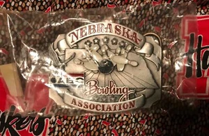 vintage 1997 Nebraska Bowling Association Belt Buckle - Limited Edition - #/1000 - Picture 1 of 2