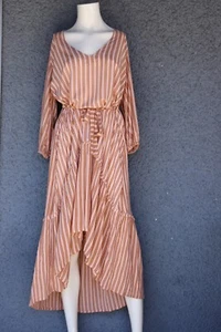 For love & Lemons Women’s US2 XS Almeria Stripe Pink Matilda Peasant Dress NWT - Picture 1 of 8