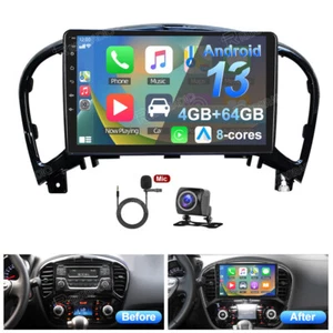 Autoradio Android 13 Für Nissan Juke 2004-2016 GPS NAVI WIFI DAB+ CarPlay 4+64GB - Bild 1 von 16